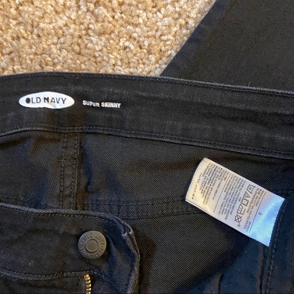 Black Old Navy Super Skinny Rockstar Jeans - Picture 3 of 3